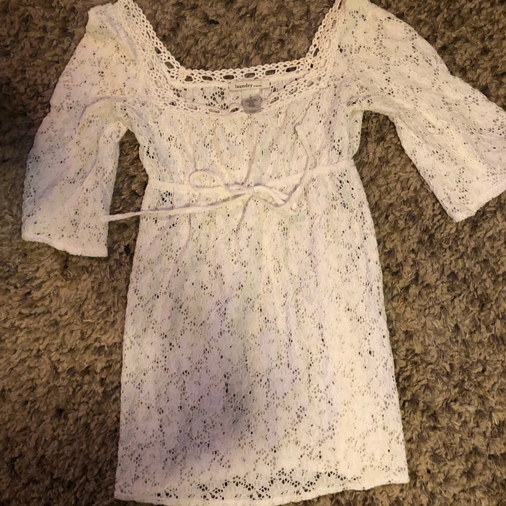 White swimsuit coverup
